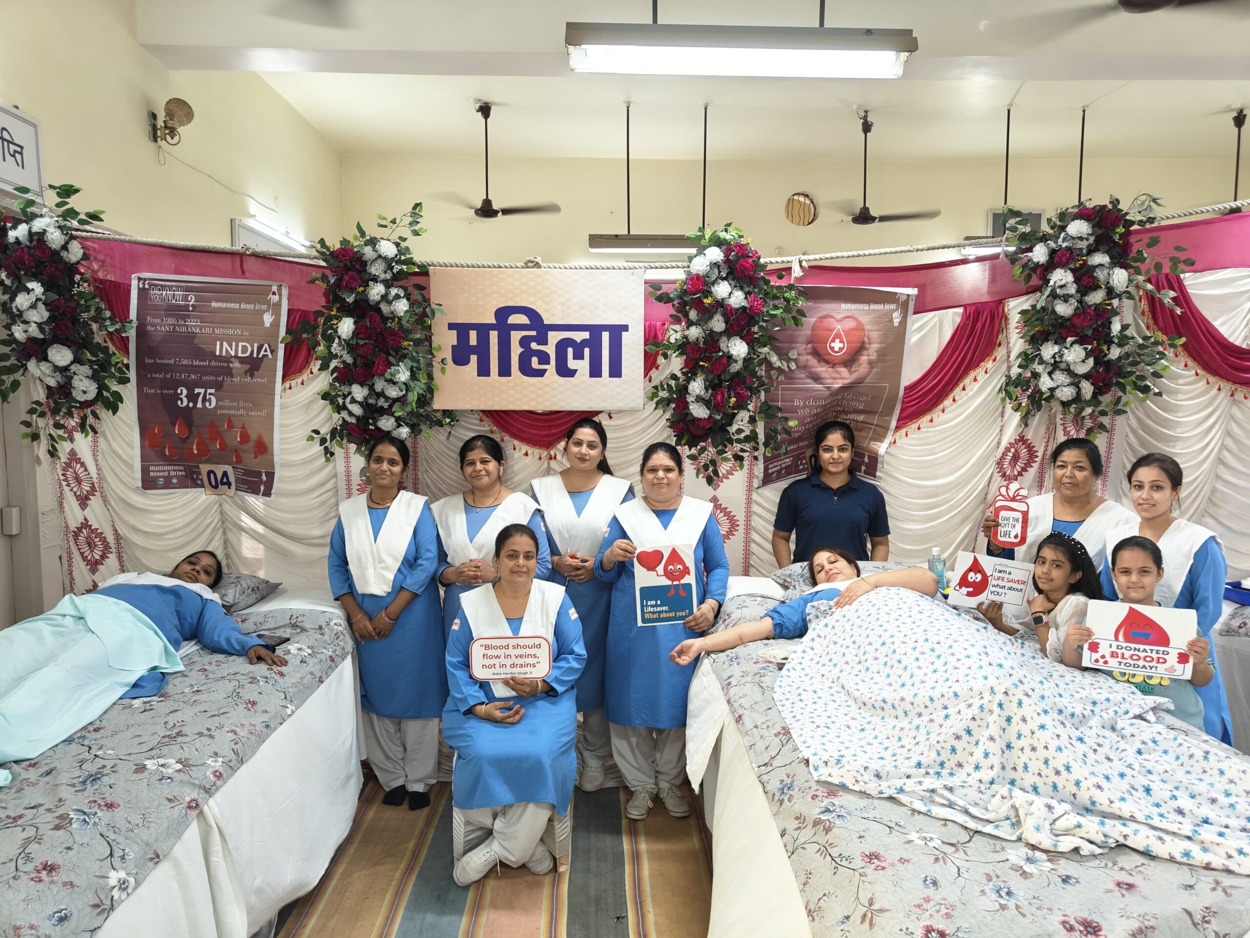 मानवता की सेवा के लिए विशाल रक्तदान शिविर, 100 यूनिट रक्त संग्रहित