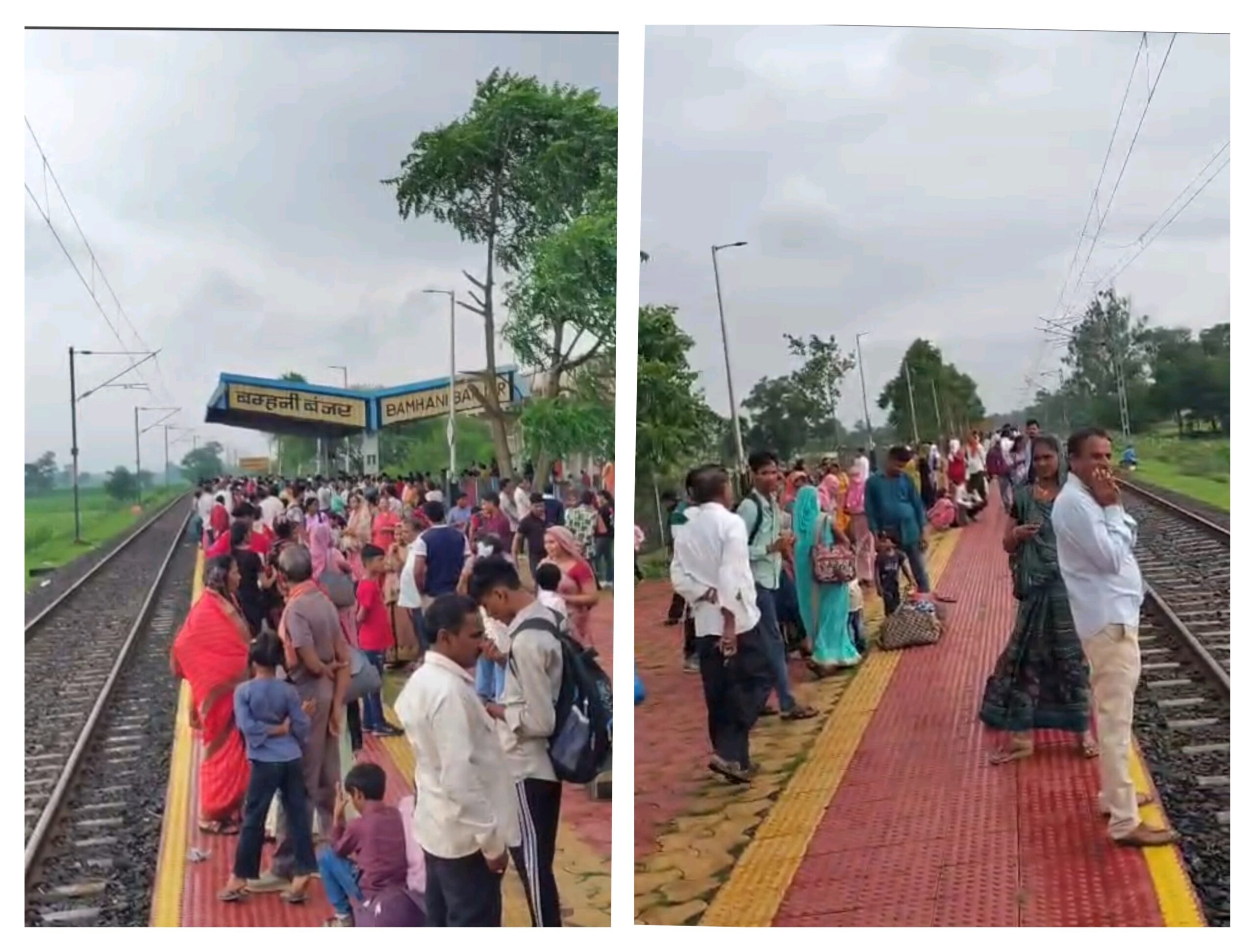 रक्षाबंधन पर बम्हनी बंजर स्टेशन पर उमड़ा जनसैलाब, सुविधाओं के अभाव पर यात्रियों में नाराजगी